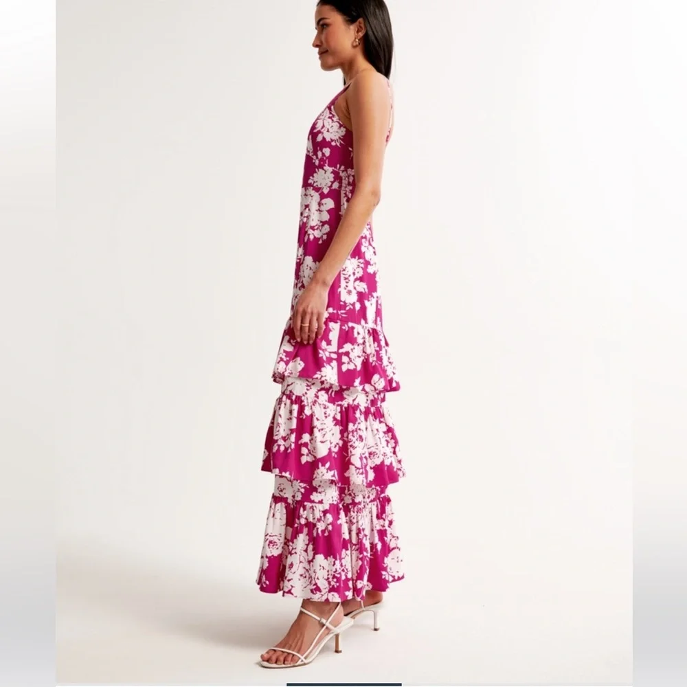 Abercrombie Drama Ruffle Tiered Maxi Dress